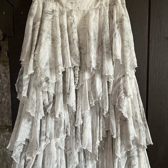 Free People Flowy Layered Maxi Skirt    Sz 2 - Picture 2 of 11